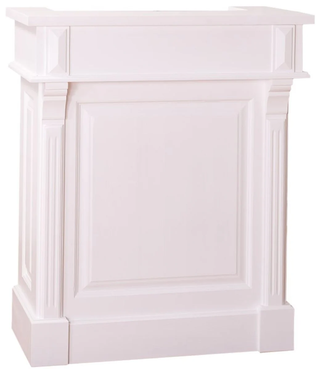 Casa Padrino mostrador de country style blanco 90 x 51 x H. 107 cm - Mesa Consola de Madera Maciza con Cajones