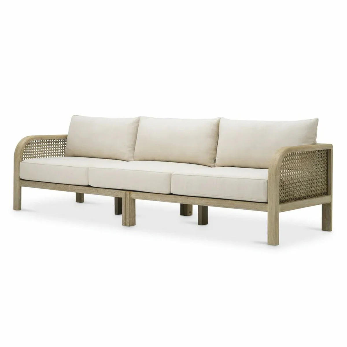 Casa Padrino sof¨¢ de jard¨ªn de lujo de teca arena / beige 283 cm - Muebles de jard¨ªn