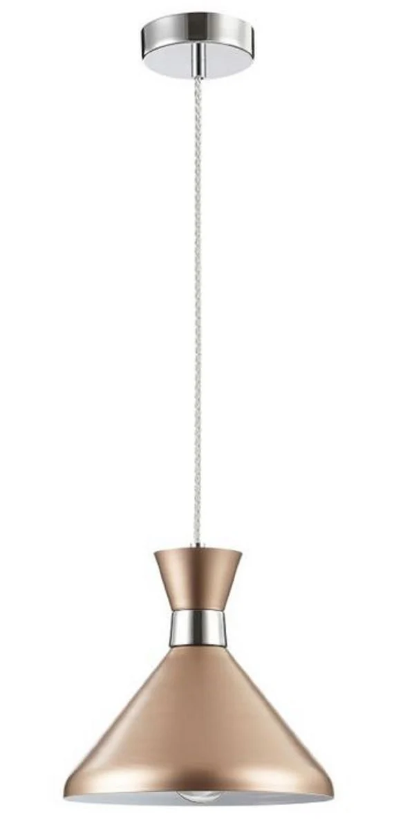 Casa Padrino Lámpara Colgante Champagne / Plata Ø 22,5 cm - Lámpara de Altura Regulable