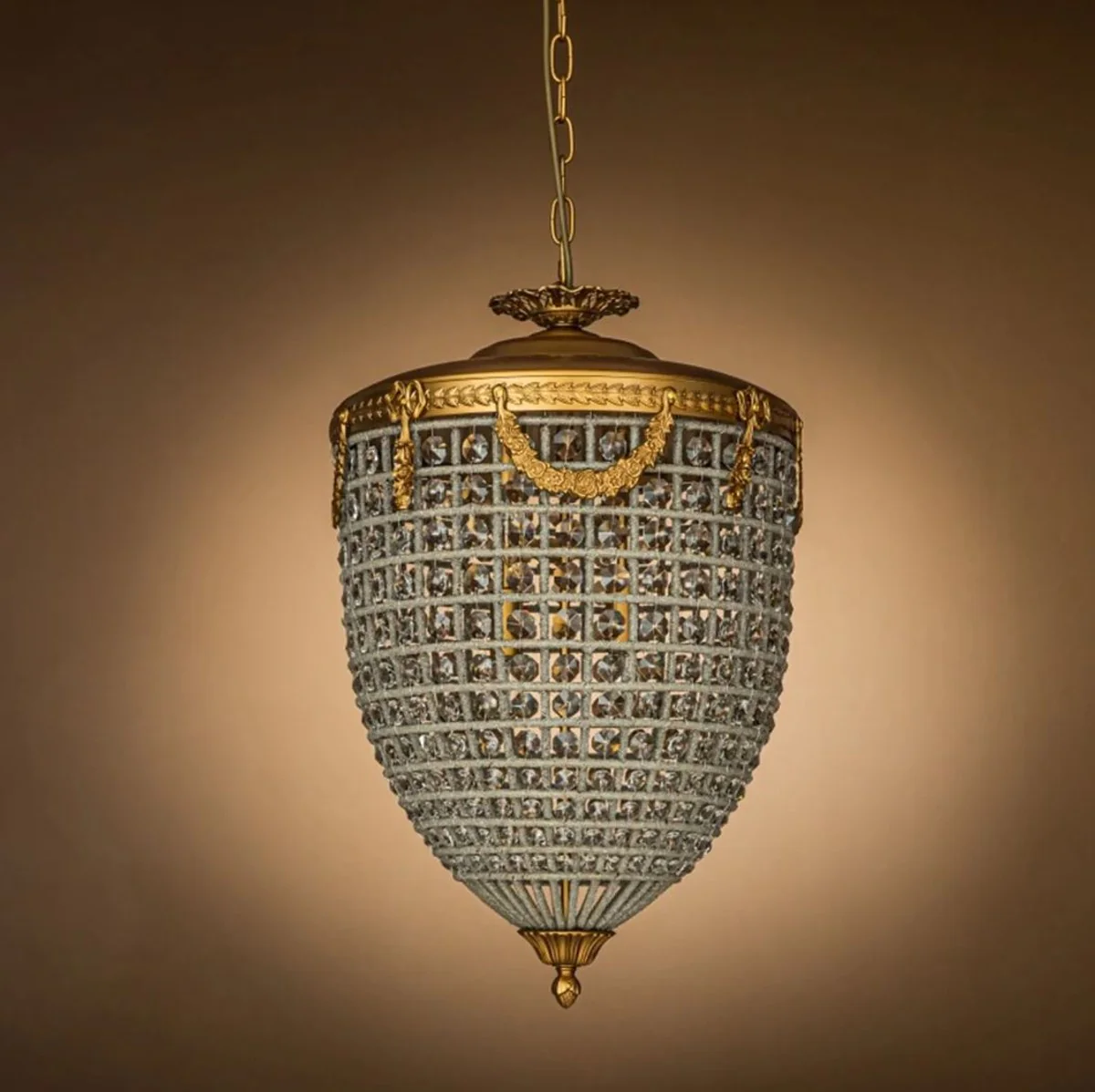 Casa Padrino ara?a de luces de cristal barroco oro ? 60 x A. 85 cm - Luces barrocos