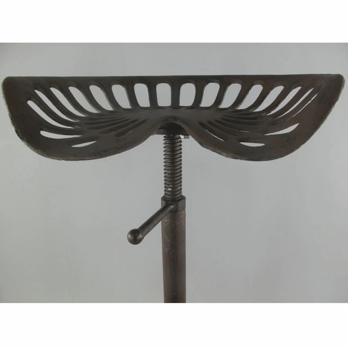 Casa Padrino Taburete de Bar de Hierro Fundido de Estilo Industrial Marr¨®n R¨²stico A. 75 cm