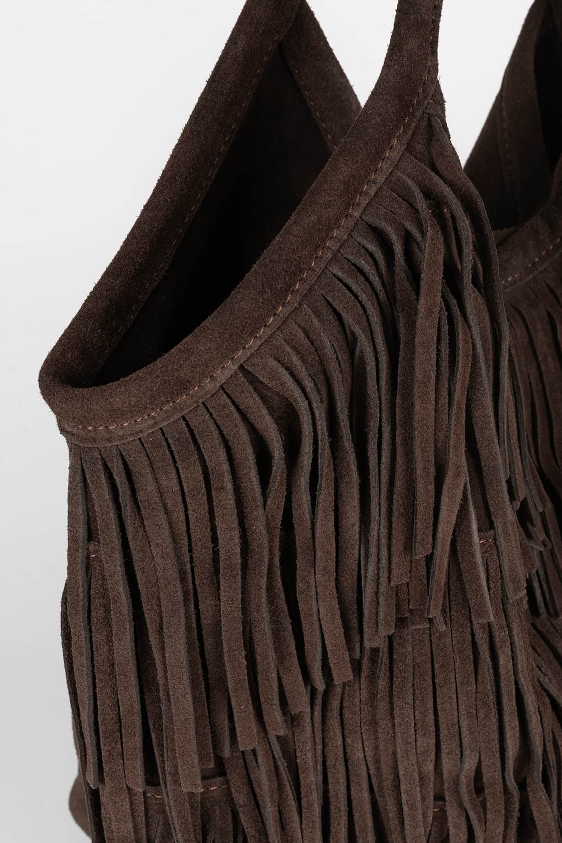 Rivera-spain Bolso Ganache marrón con flecos