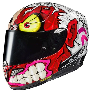 CASCO HJC RPHA11 TWO FACE DC COMICS NEGRO / ROJO