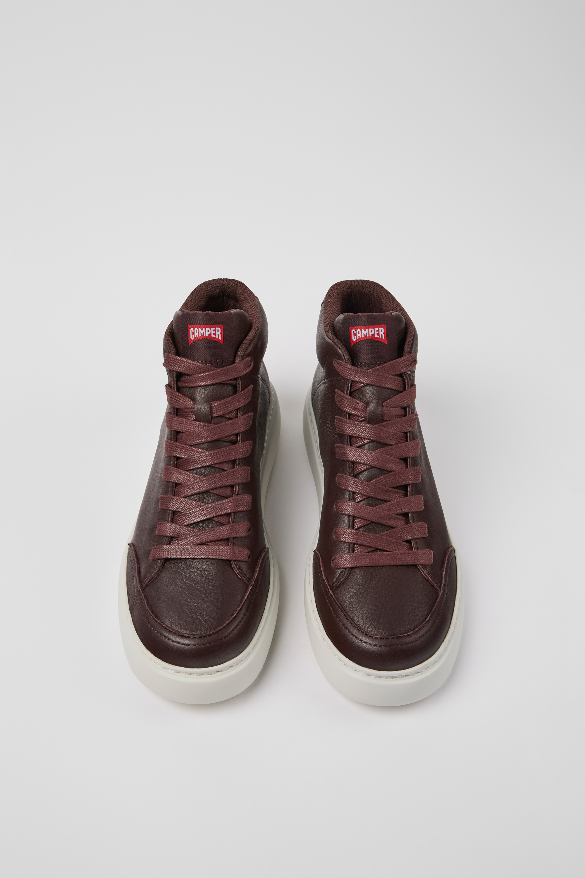 Runner K21 - Burgundy leather sneakers for women