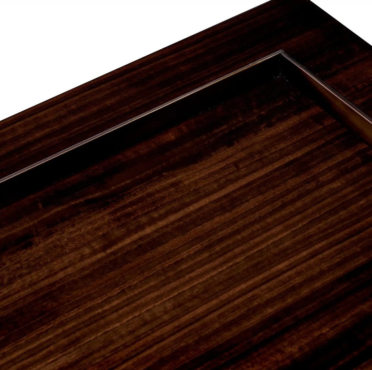 Casa Padrino mesa auxiliar de lujo marr¨®n oscuro alto brillo / bronce 50 x 50 x A. 50 cm - Mesa de sal¨®n cuadrada - Muebles de sal¨®n - Muebles de lujo - Interiores de lujo - Interiores de sal¨®n