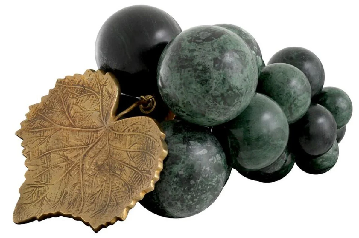 Casa Padrino objeto decorativo de mármol de lujo uva verde / latón vintage 27 cm