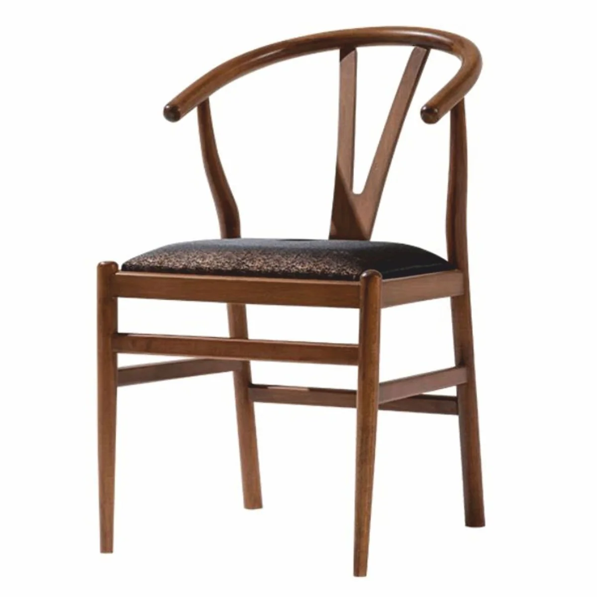 Casa Padrino silla de comedor de lujo con reposabrazos marr¨®n / negro A. 86 cm