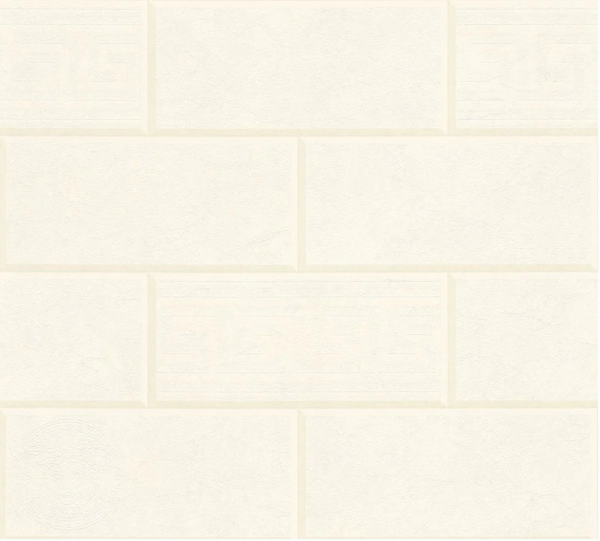 Papel pintado no tejido de Versace Via Gesu 343222 en piedra aspecto crema - Papel Pintado de Diseño - Accesorios Deco de Lujo