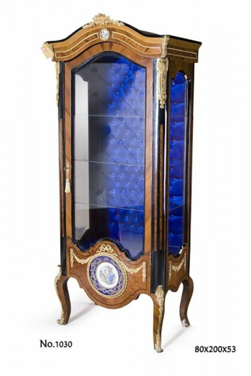 Casa Padrino baroque display cabinet 80 x 53 x H. 200 cm - baroque living room cabinet