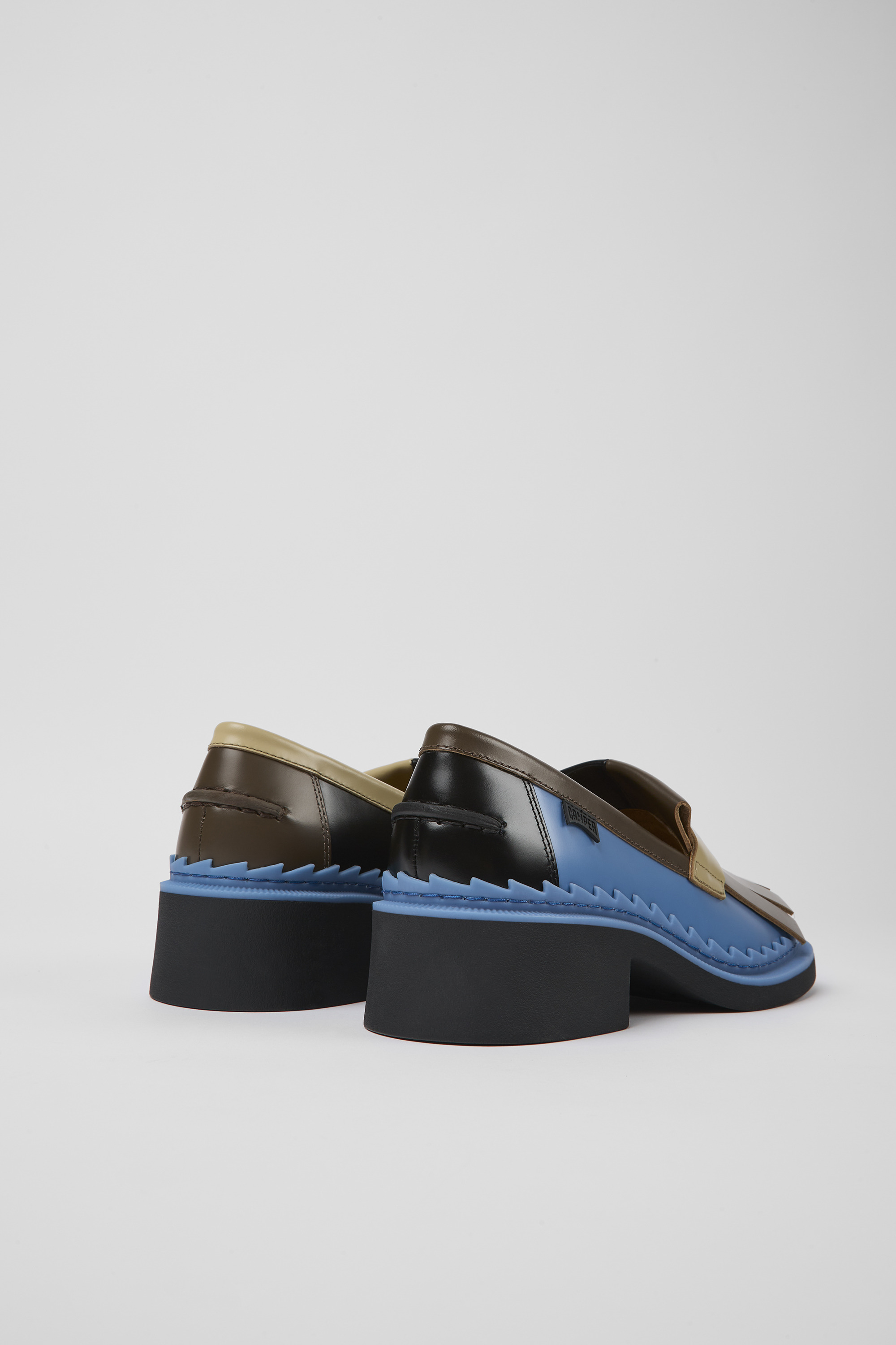 Twins - Multicolored leather loafers for women