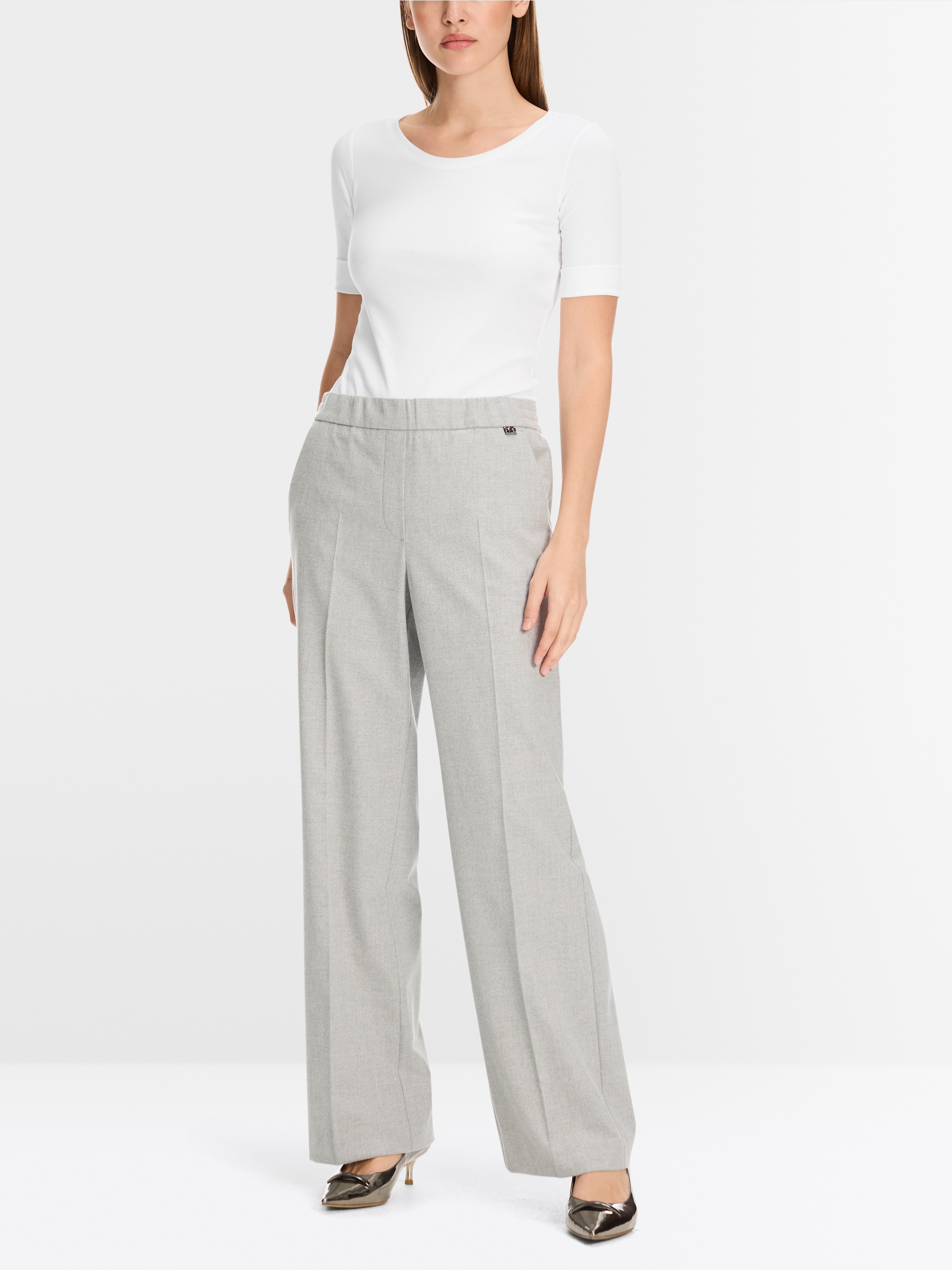 Marc-Cain Round-collar shirt with short sleeves