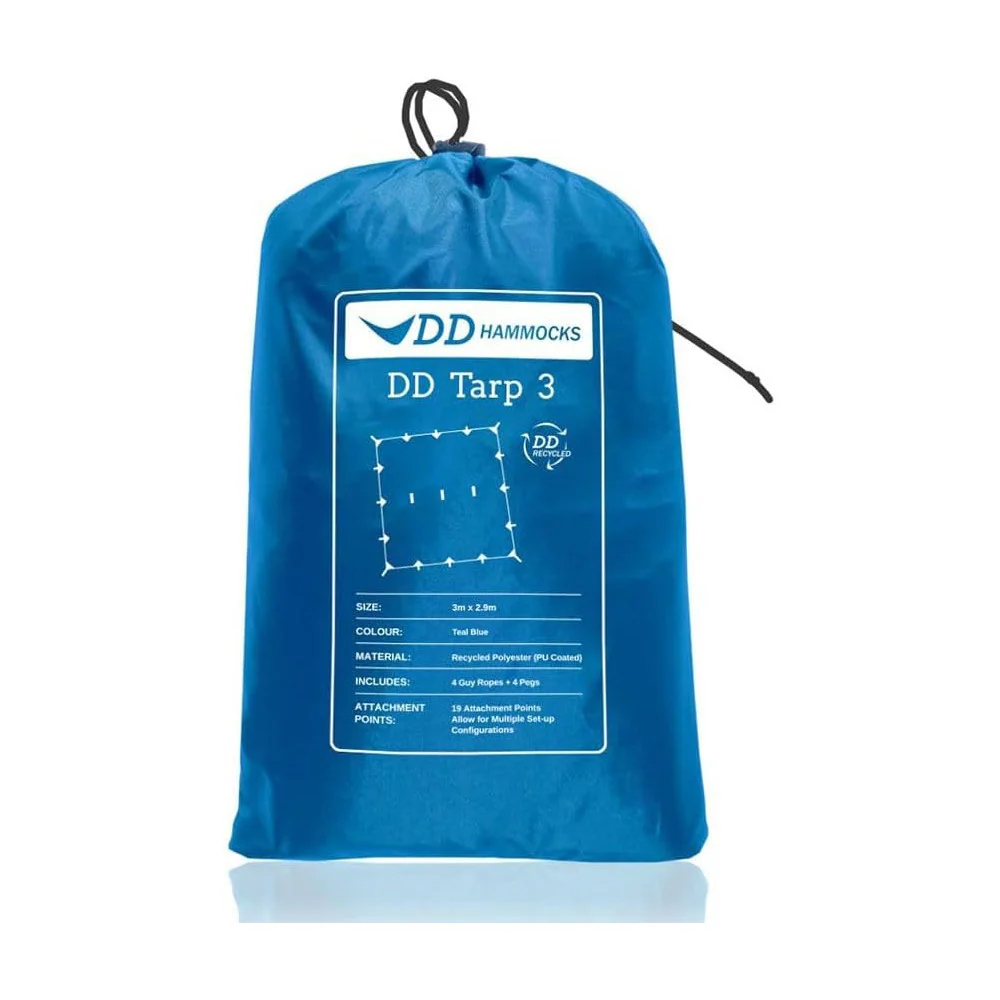 DD Hammocks Recycled Tarp 3 azul - Toldo Bushcraft