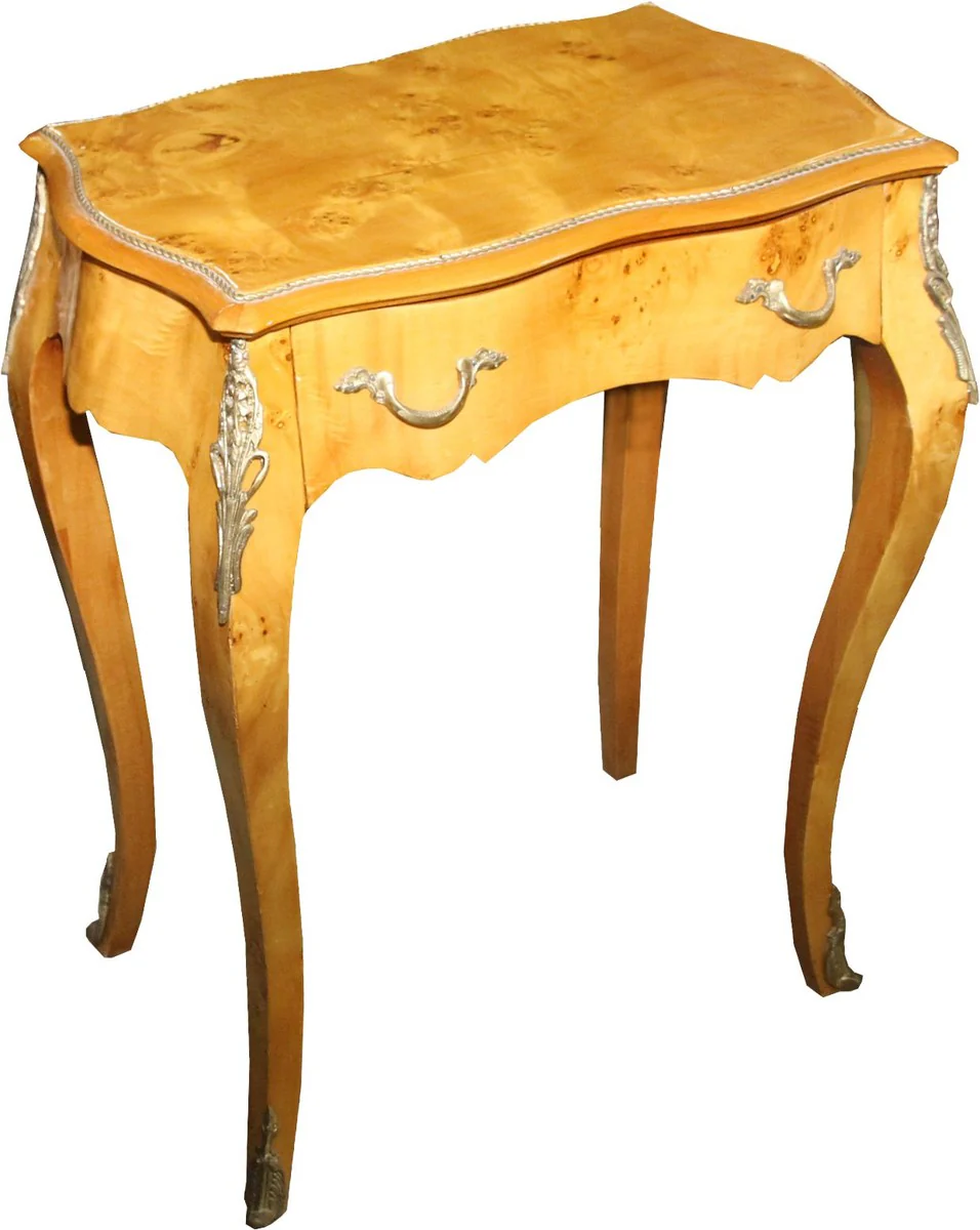 Casa Padrino barroco modelo de mesa de caoba de color marr¨®n claro 59 x 73 cm - mesa del tel¨¦fono barroco