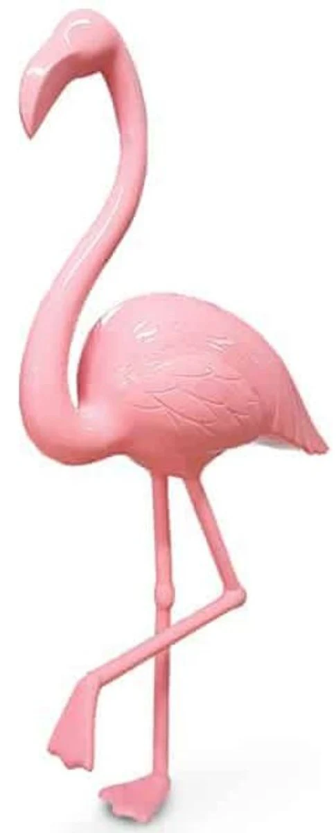 Casa Padrino figura decorativa de lujo pájaro flamenco rosa A. 155 cm - Figura decorativa de tamaño natural - Figura de animal enorme - Escultura decorativa de jardín