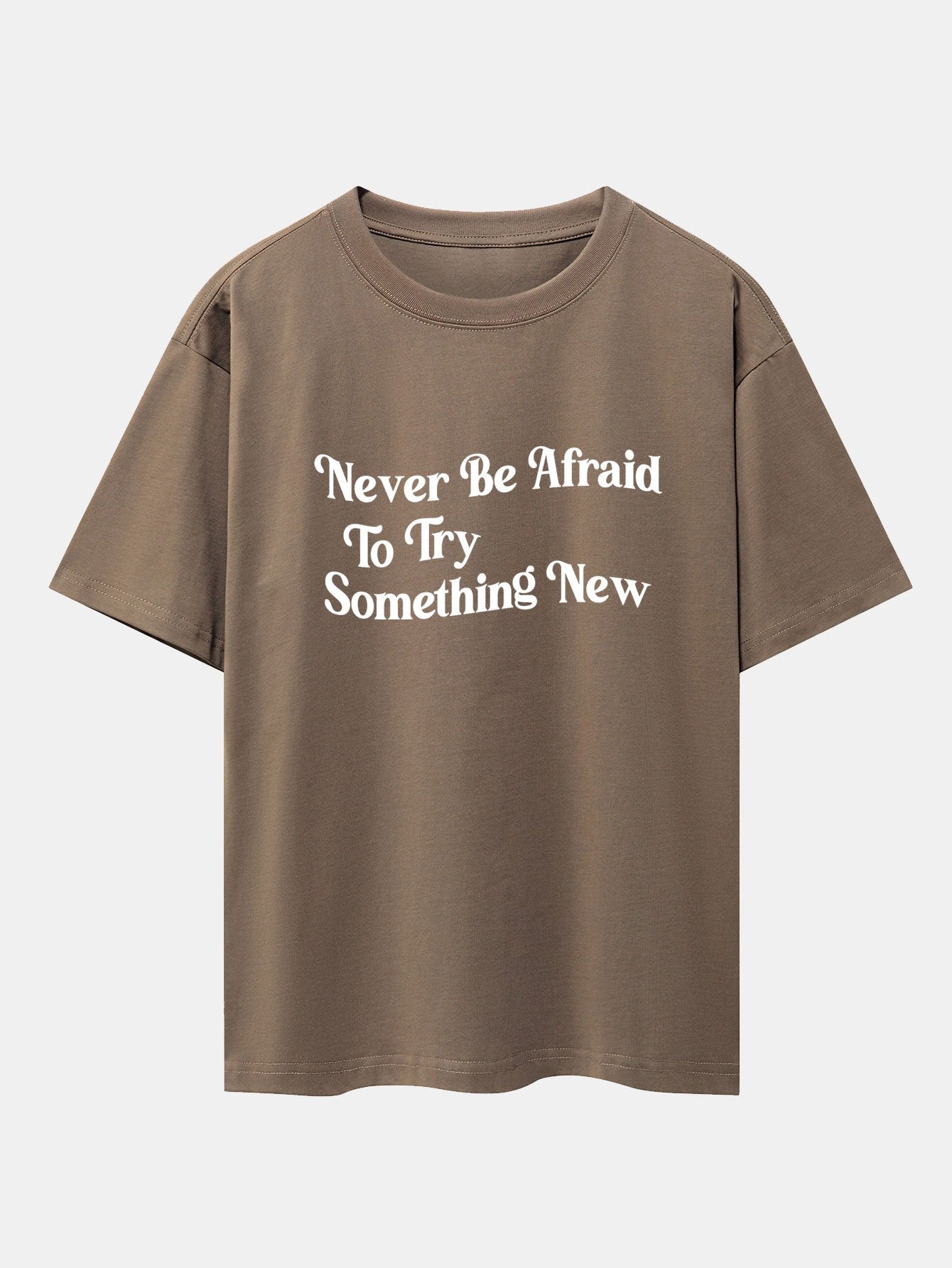 Slogan Print Drop Shoulder Oversize T-Shirt