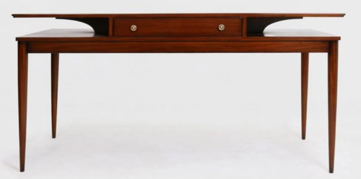 Casa Padrino escritorio Art Deco de lujo con caj¨®n marr¨®n 154 x 80 x A. 78 cm - Mesa de oficina de madera maciza - Muebles de oficina - Calidad de Lujo