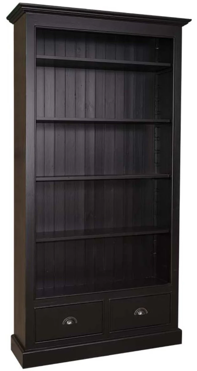 Casa Padrino country style bookcase black 109 x 39 x H. 210 cm - Living Room Furniture in Country Style