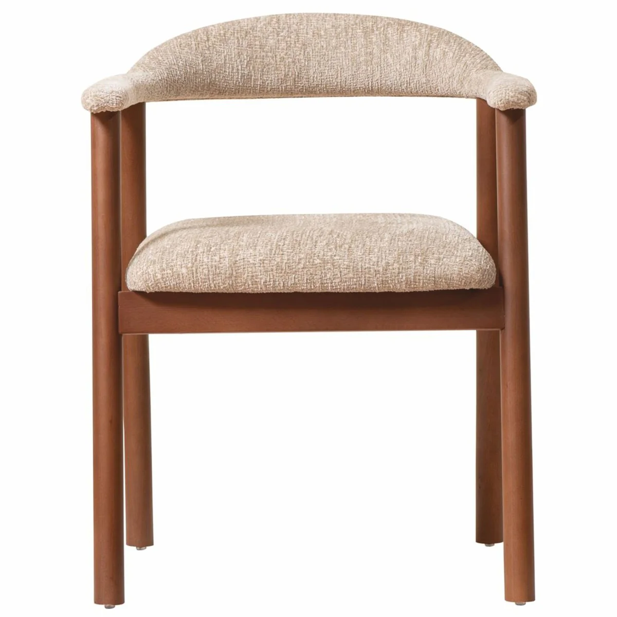 Casa Padrino silla de comedor de lujo con reposabrazos beige / marr¨®n Al. 75 cm - Muebles de comedor