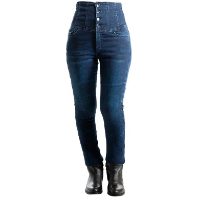 PANTALON VAQUERO OVERLAP EVY LADY AZUL OSCURO