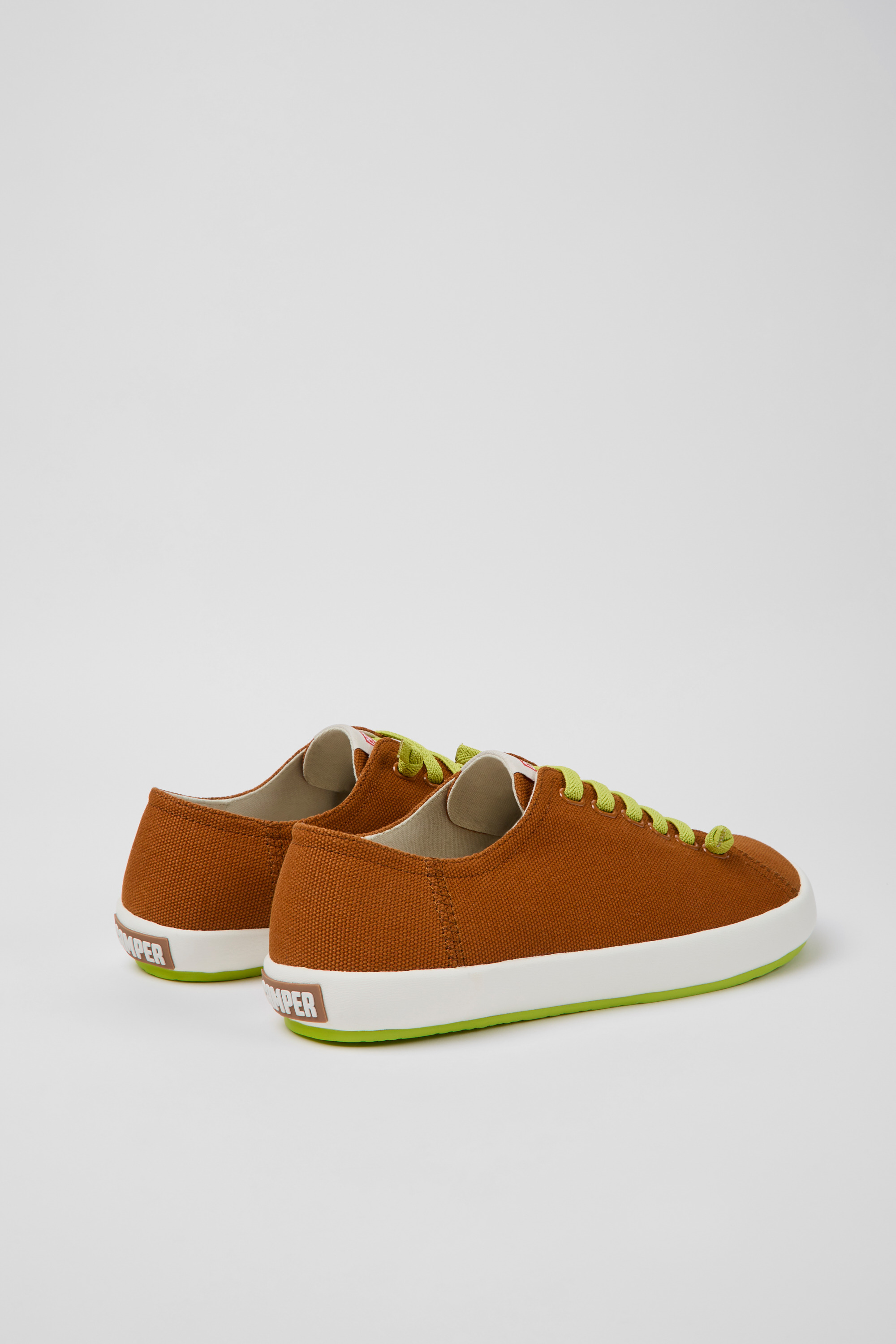 Peu Rambla - Brown textile sneakers for men