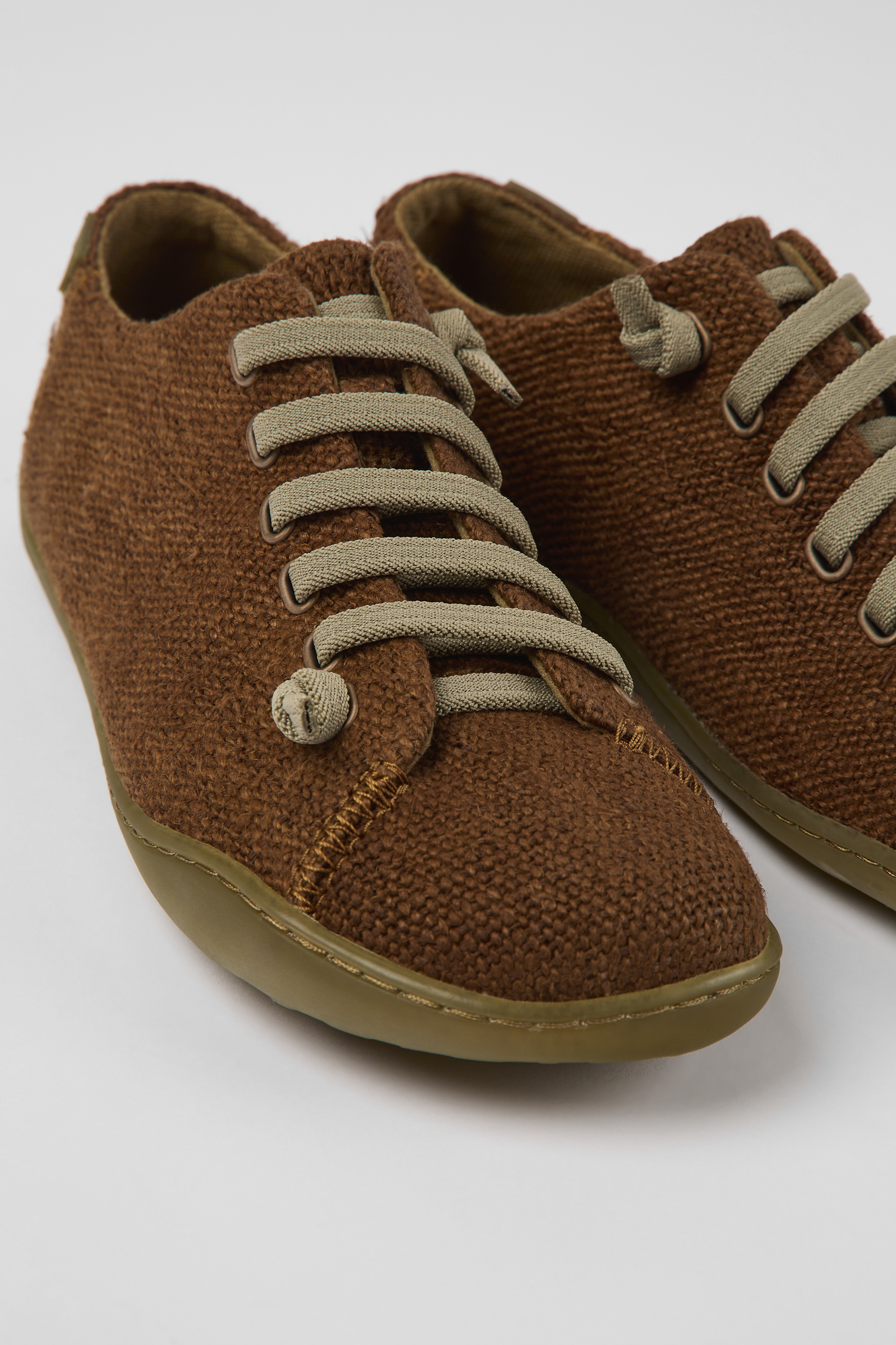 Peu - Orange textile shoes for women