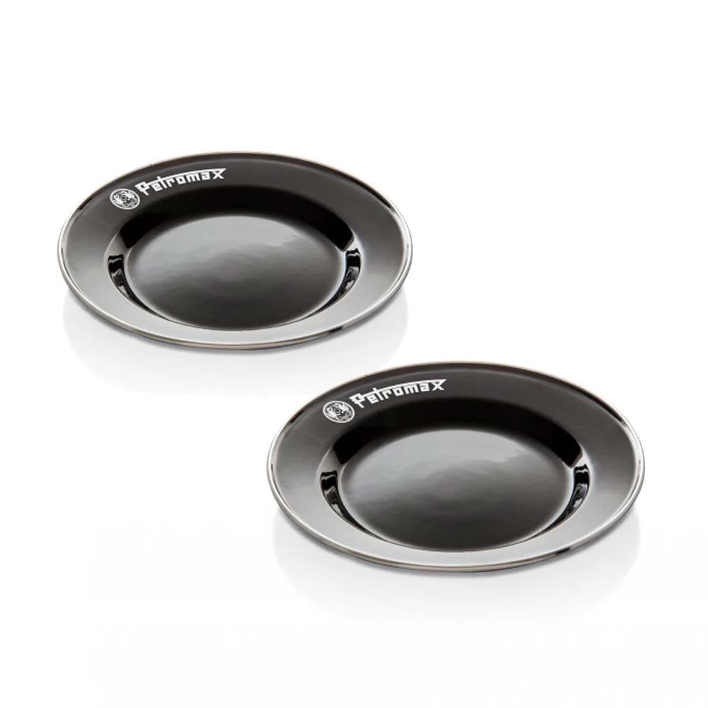 Petromax Enamel Plate Set - Pack 2 platos esmaltados negros