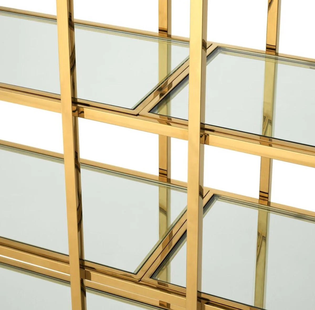 Casa Padrino armario de estanter¨ªa de lujo oro 220 x 40 x H. 253 cm - Calidad de Lujo