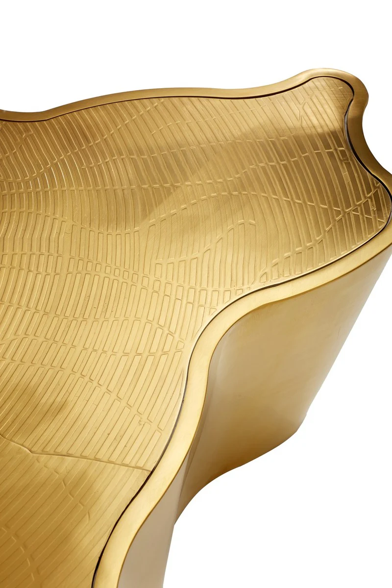 Casa Padrino mesa de centro de lujo oro 145 x 97 x A. 35 cm - Mesa de sal¨®n de acero inoxidable - Muebles de sal¨®n y hotel de lujo