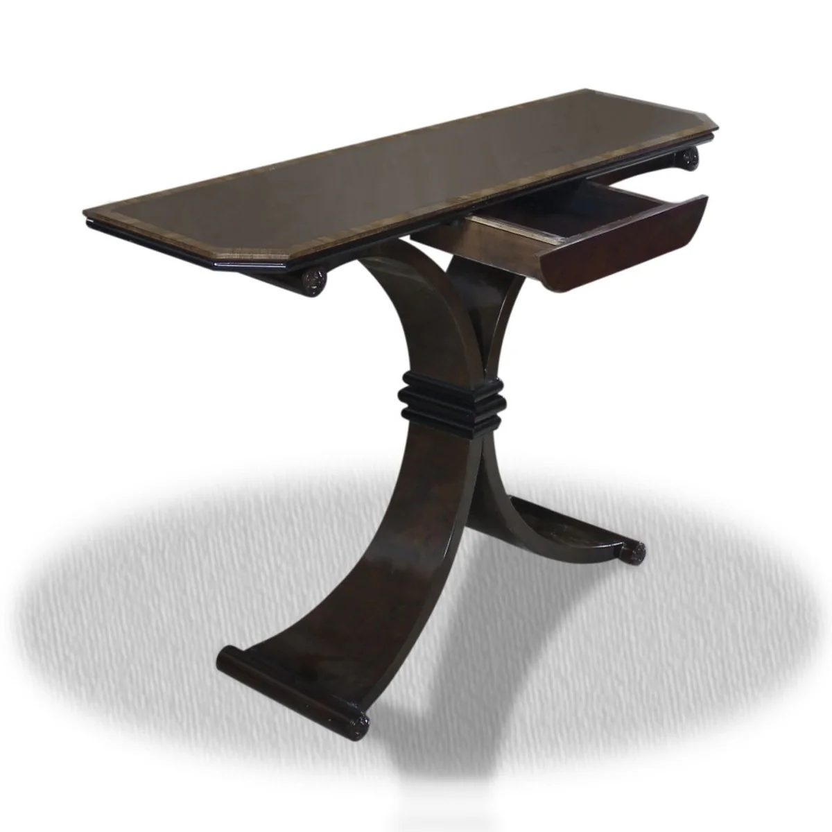 Casa Padrino side table with drawer black 100 x 35 x H. 85 cm - Luxury Side Table