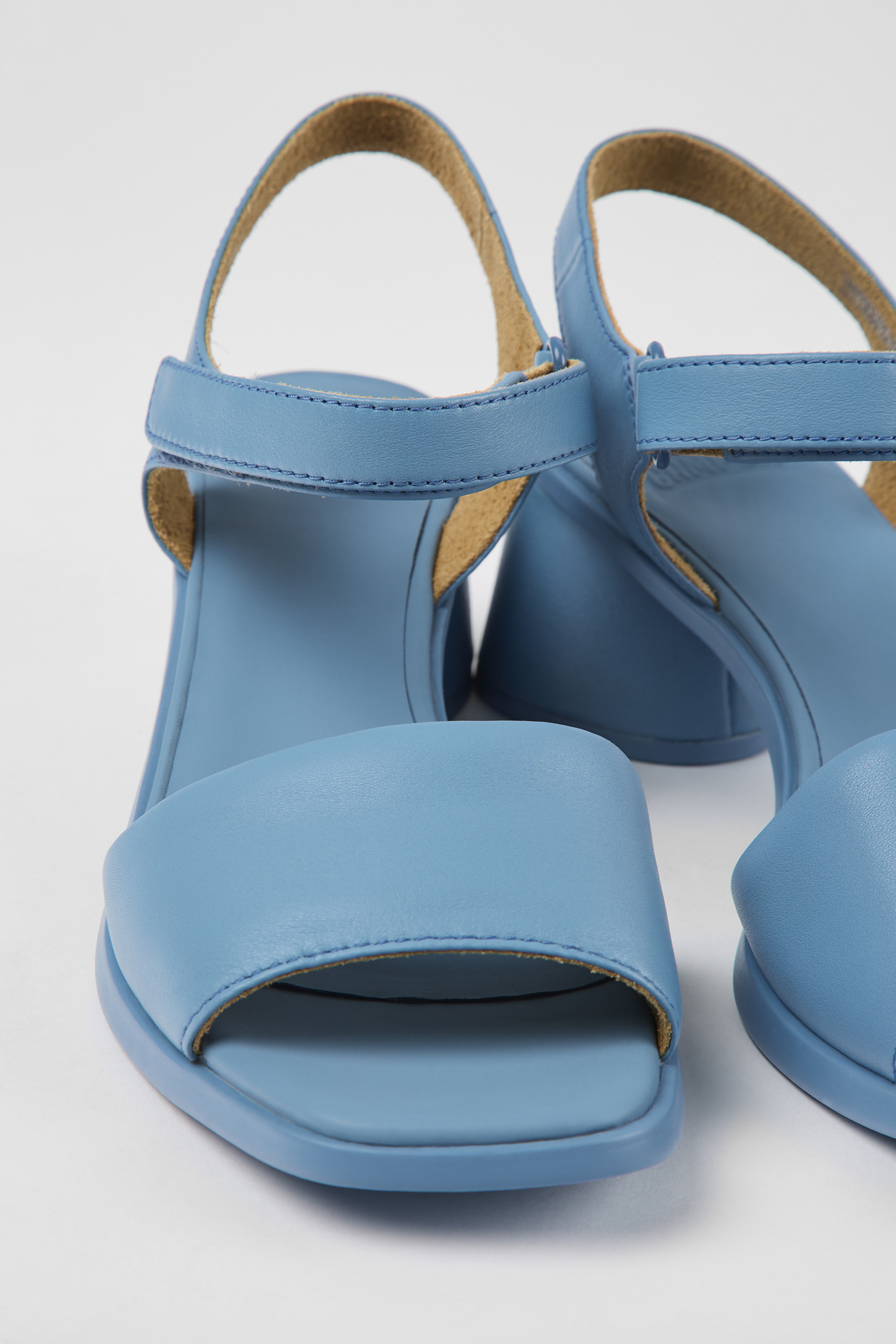 Kiara - Blue leather sandals for women