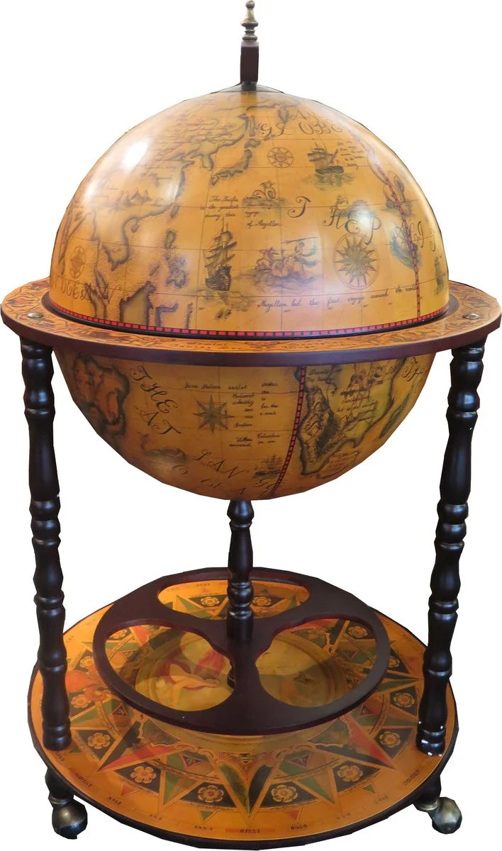 Casa Padrino baroque globe with wheels 55 x H. 90 cm - Art Deco Furniture