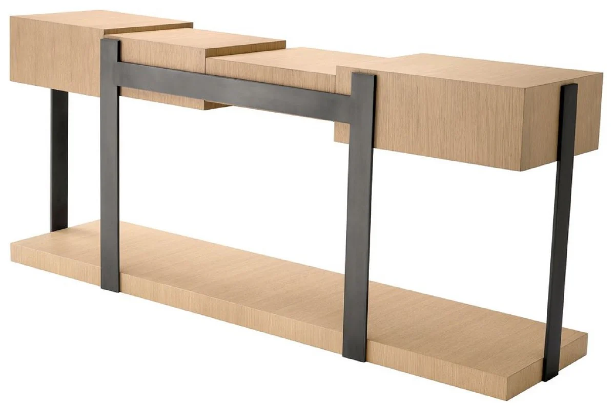 Casa Padrino consola de dise?o de lujo natural / bronce 180 x 42,5 x A. 76,5 cm - Consola rectangular - Muebles de sal¨®n - Muebles de lujo - Muebles de dise?o