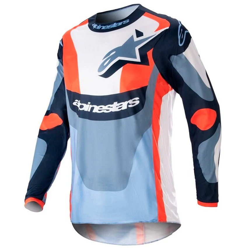 CAMISETA ALPINESTARS FLUID AGENT AZUL / NARANJA