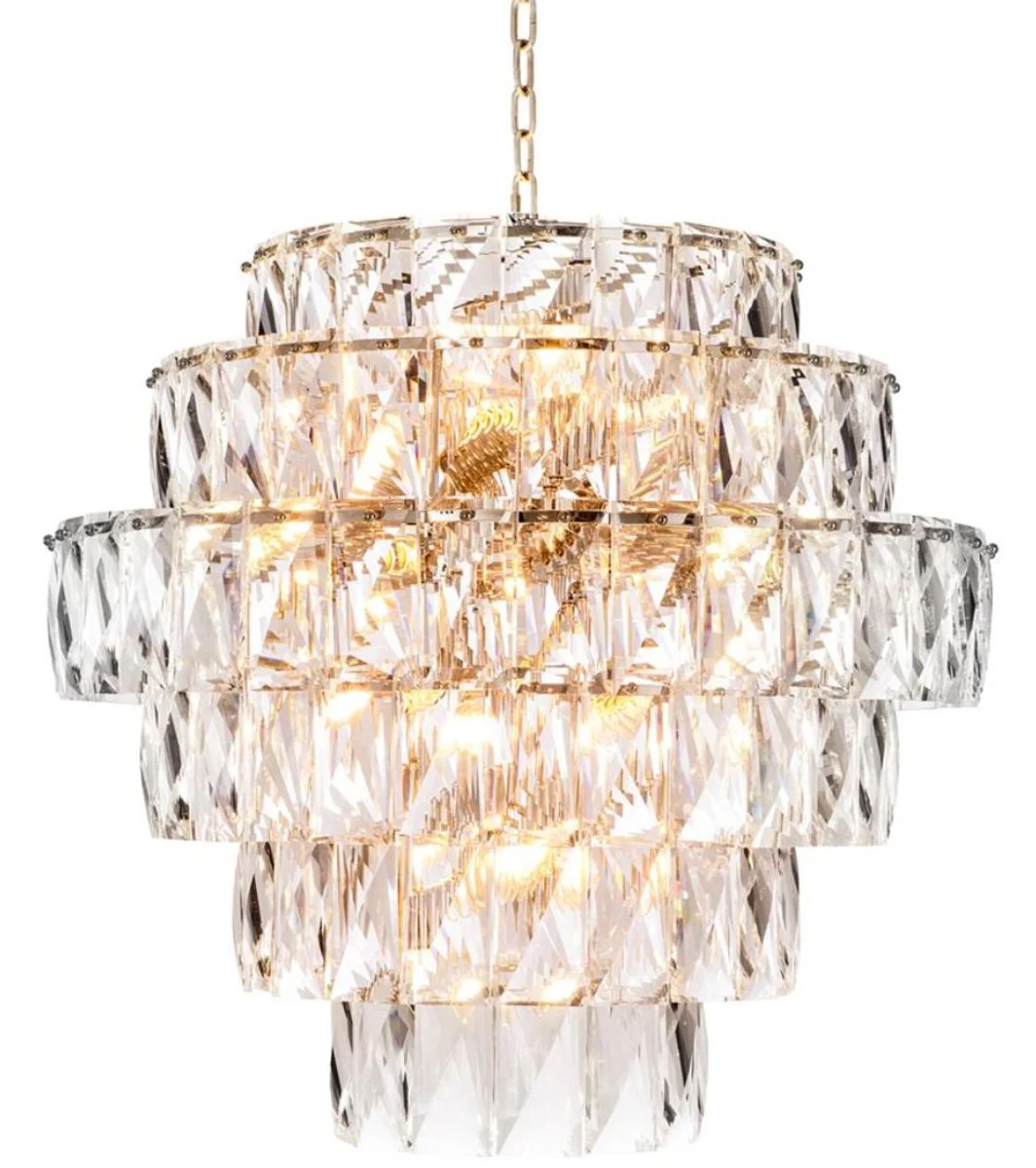 Casa Padrino lámpara de araña de cristal de lujo Ø 80 x H. 80 cm - Noble y Suntuosa