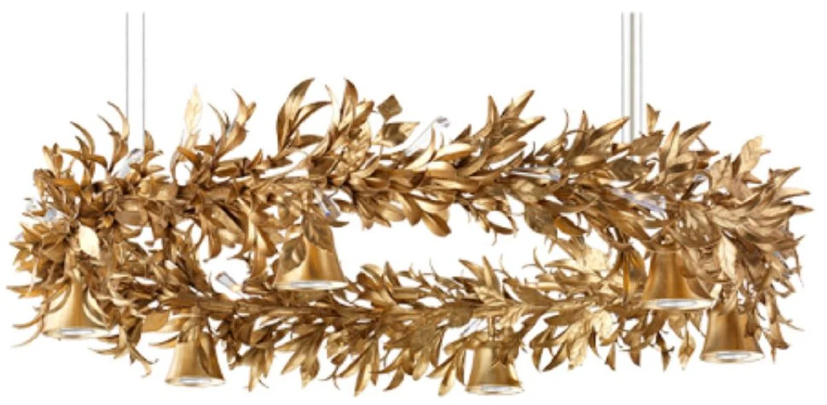 Casa Padrino l¨¢mpara de ara?a LED de cristal de lujo oro ? 100 cm - Hecho en Italia