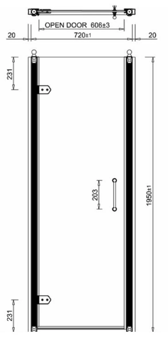Casa Padrino Puerta de Ducha de Baño de Lujo Plata - Varios Tamaños - Puerta de Vidrio para Cabina de Ducha - Accesorios de Baño - Puertas de Ducha de Lujo - Calidad de Lujo