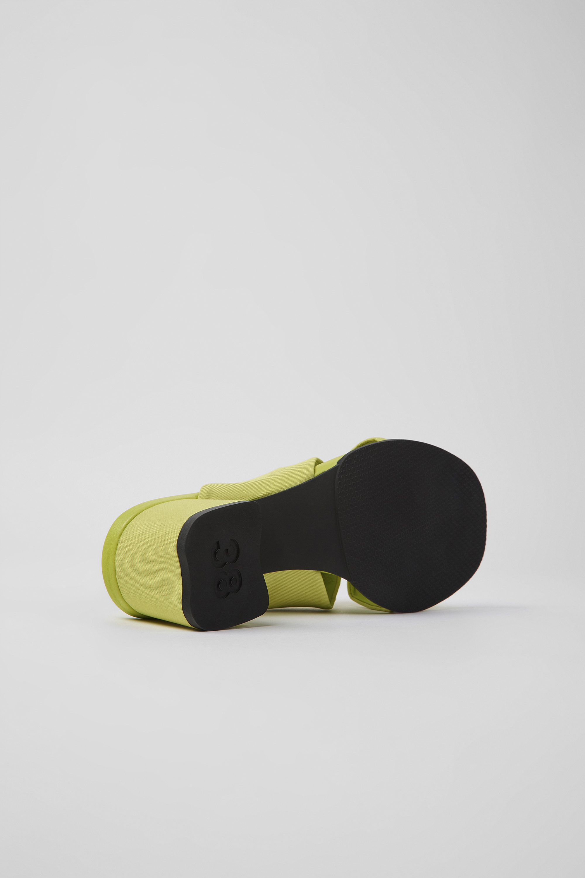 Katie - Green textile sandals for women