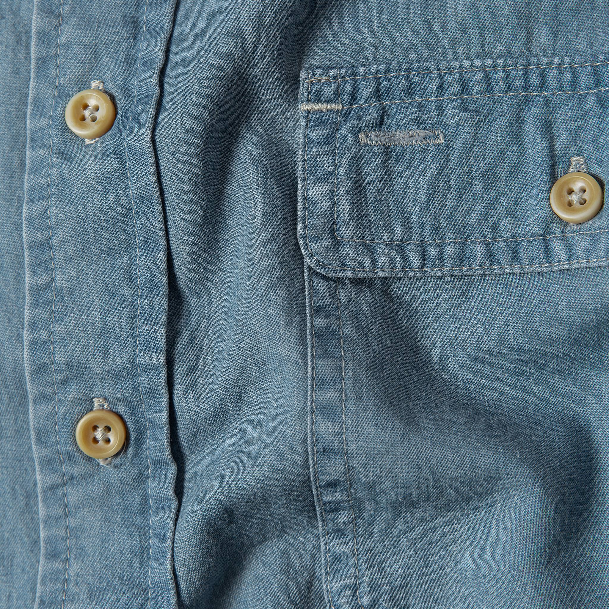 The Ledge Shirt in Sun Bleached Chambray