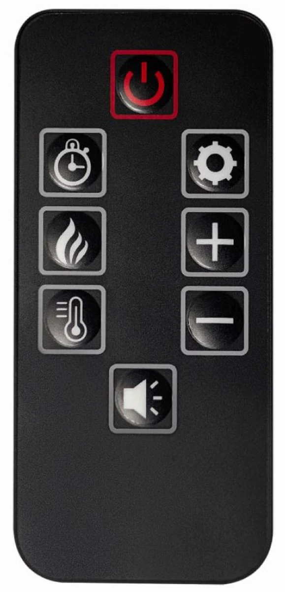 Casa Padrino chimenea el¨¦ctrica LED barroco negro 114 x 34 x A. 90,3 cm