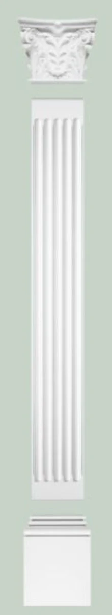 Casa Padrino pilar de elementos decorativos barrocos cabecero blanco 42,5 x 10,5 x A. 35 cm - Decoraci¨®n de Pared de Estilo Barroco