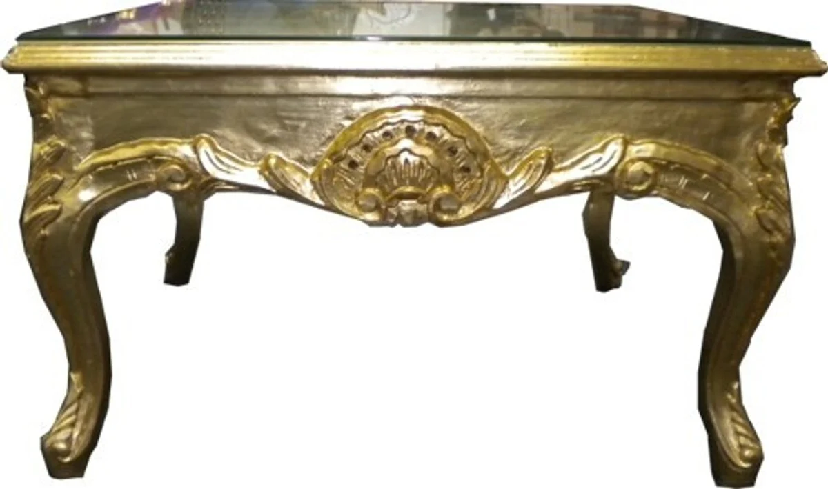 Casa Padrino Baroque coffee table 70x70 cm Gold - coffee table - coffee table - side table - furniture