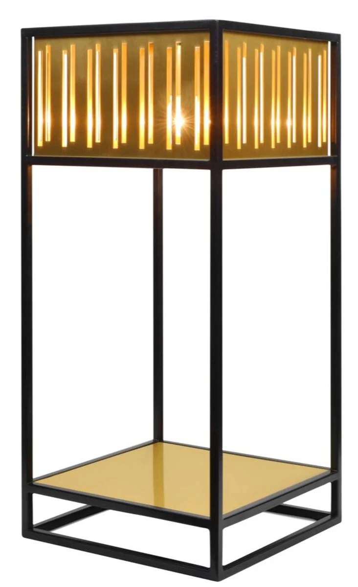 Casa Padrino l¨¢mpara de mesa de lujo con marco revestido de polvo negro - colecci¨®n de hotel