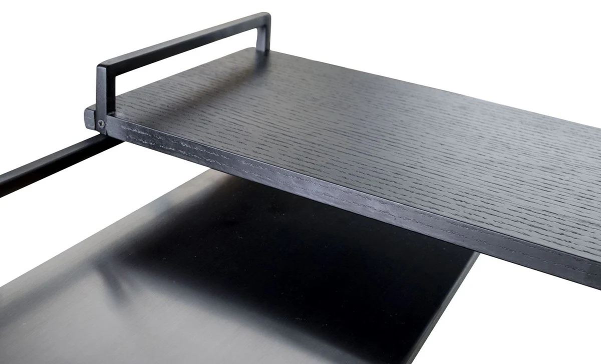 Casa Padrino mesa auxiliar de diseño de lujo negro 45 x 45 x H. 80.5 cm - Muebles de Diseño