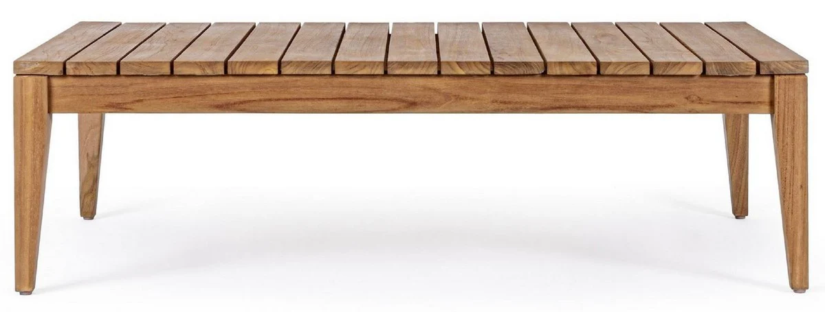 Casa Padrino mesa de jardín de teca de lujo marrón 120 x 70 x A. 35 cm - Mesa de jardín y terraza de madera maciza resistente a la intemperie - Muebles modernos de jardín y terraza de teca