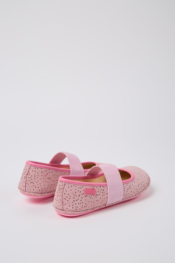Right Pink nubuck ballerinas for children
