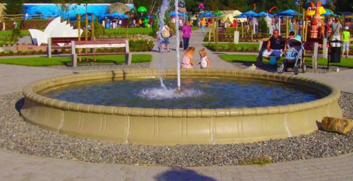 Casa Padrino borde de fuente barroco beige Ø 600 x A. 50 cm - Borde de fuente de jardín redondo - Magnífica decoración de jardín en estilo barroco