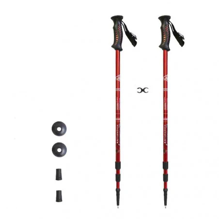 Pinguin Fastrail rojo-Bastones de trekking