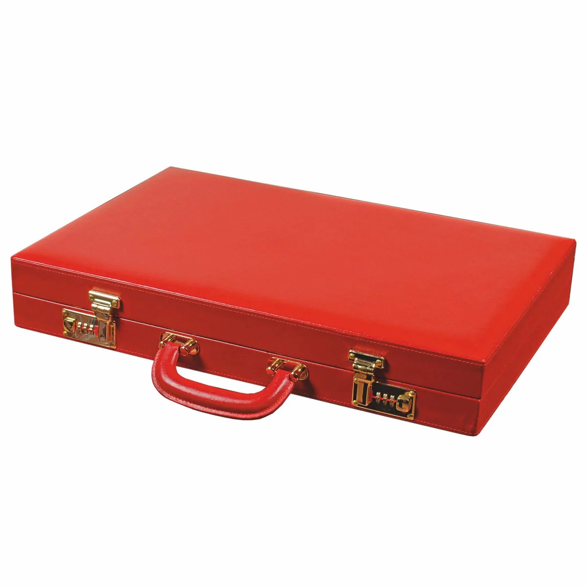 Casa Padrino Malet¨ªn de Backgammon de Lujo en Piel Genuina Rojo - Accesorios de Lujo