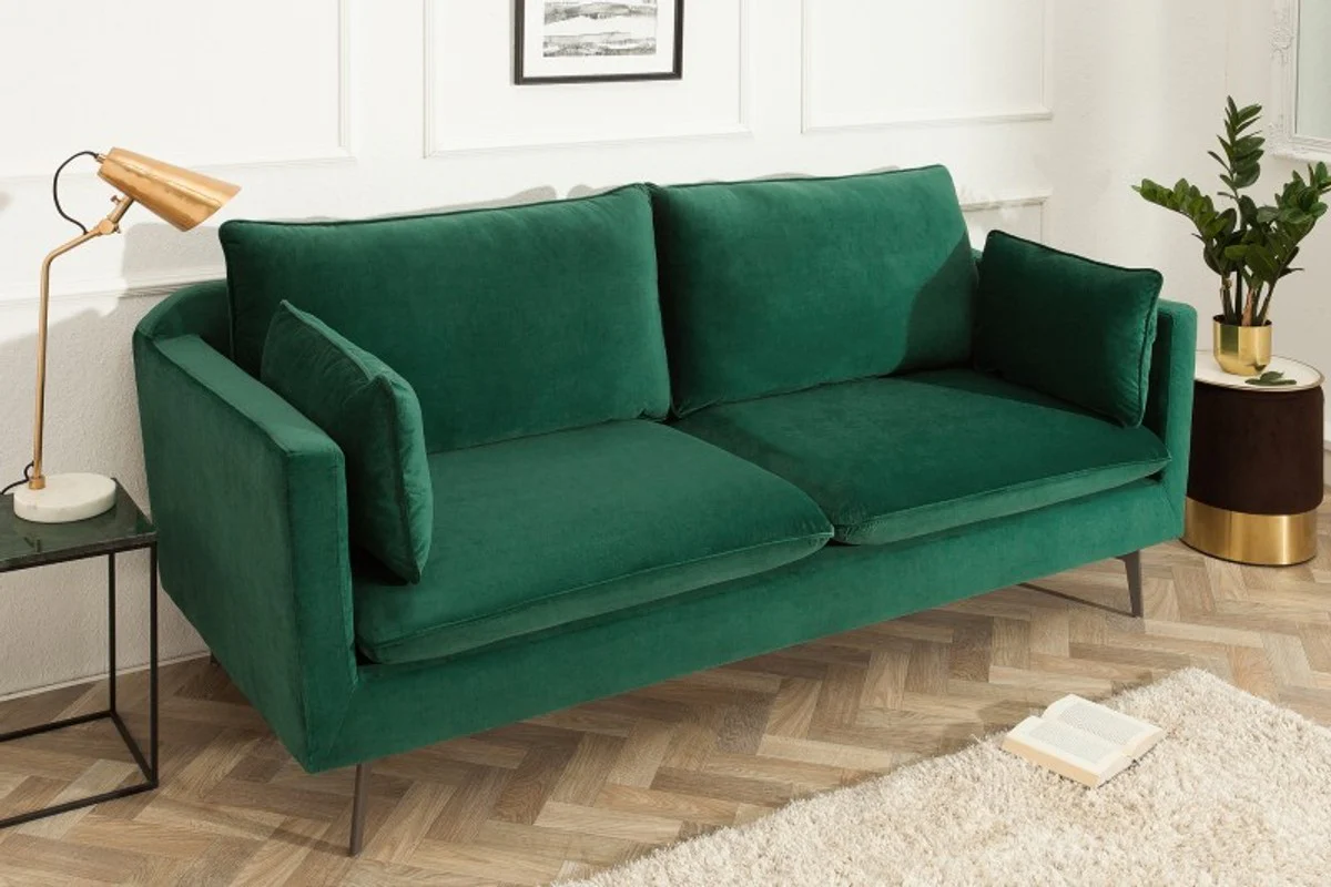 Casa Padrino Designer Living Room Sofa Green 210 x 85 x Alt. 90 cm - Muebles de diseño