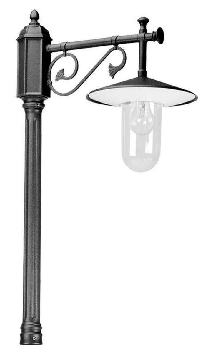 Casa Padrino linterna de jardín / luz de jardín exterior antracita 30 x 60 x H. 227 cm - Decoración Nostálgica de Jardín